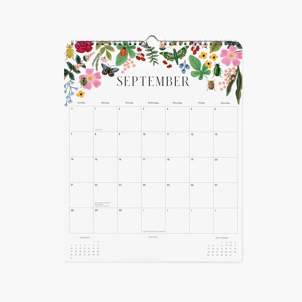 Calendario de pared 2025 Roses - Rifle Paper