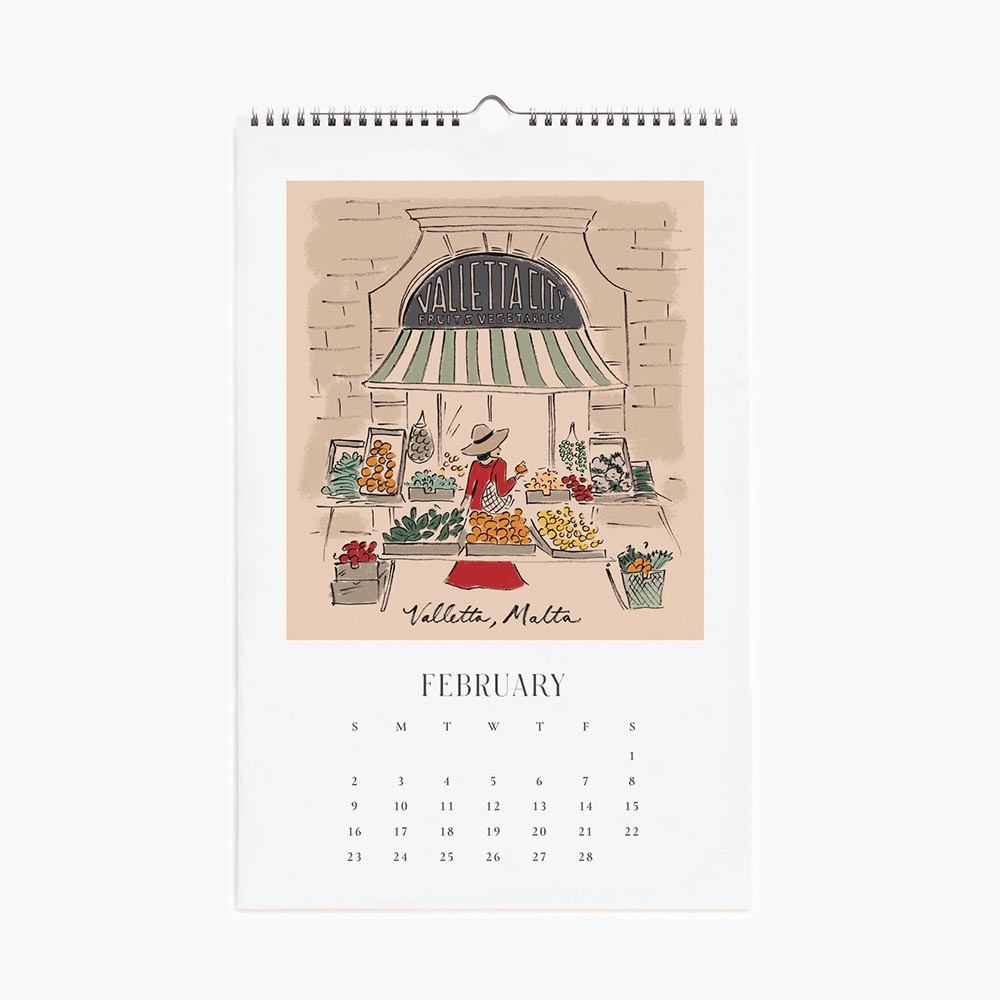 Calendari de paret 2025 Travel Sketchbook - Rifle Paper