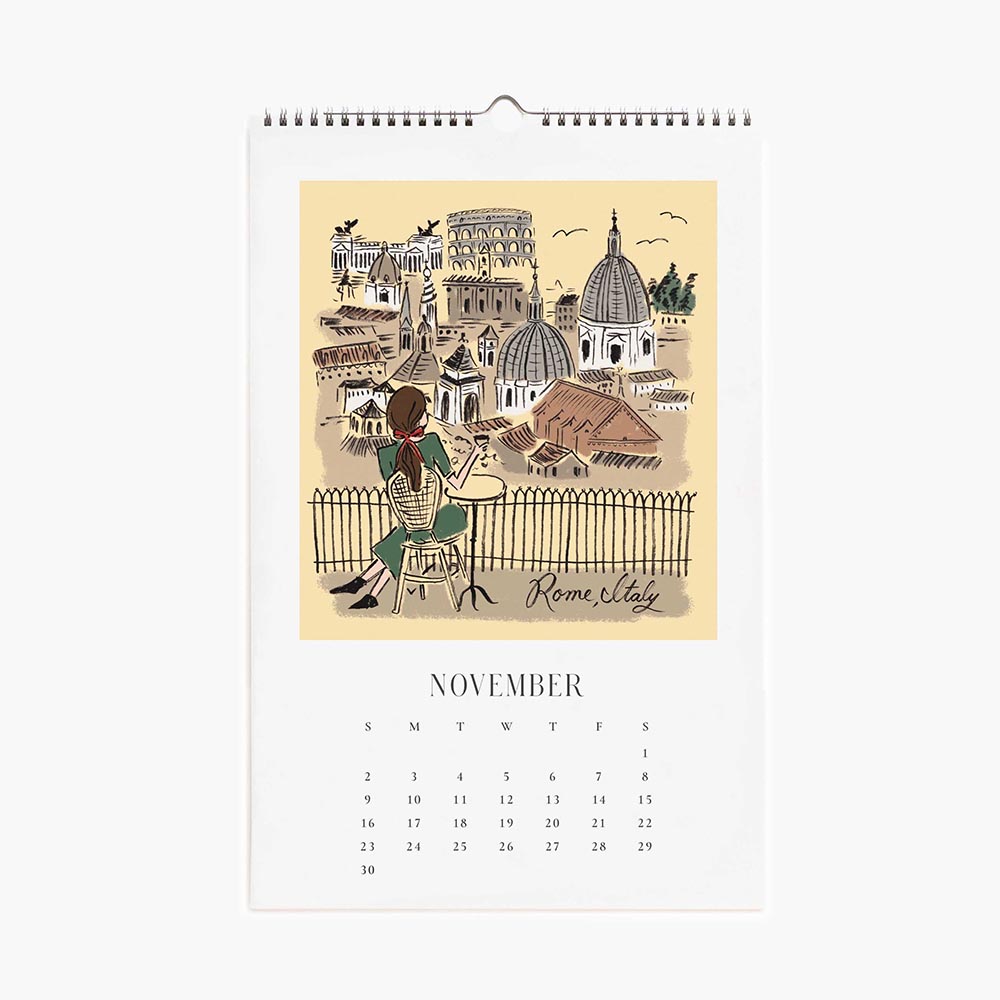 Calendari de paret 2025 Travel Sketchbook - Rifle Paper