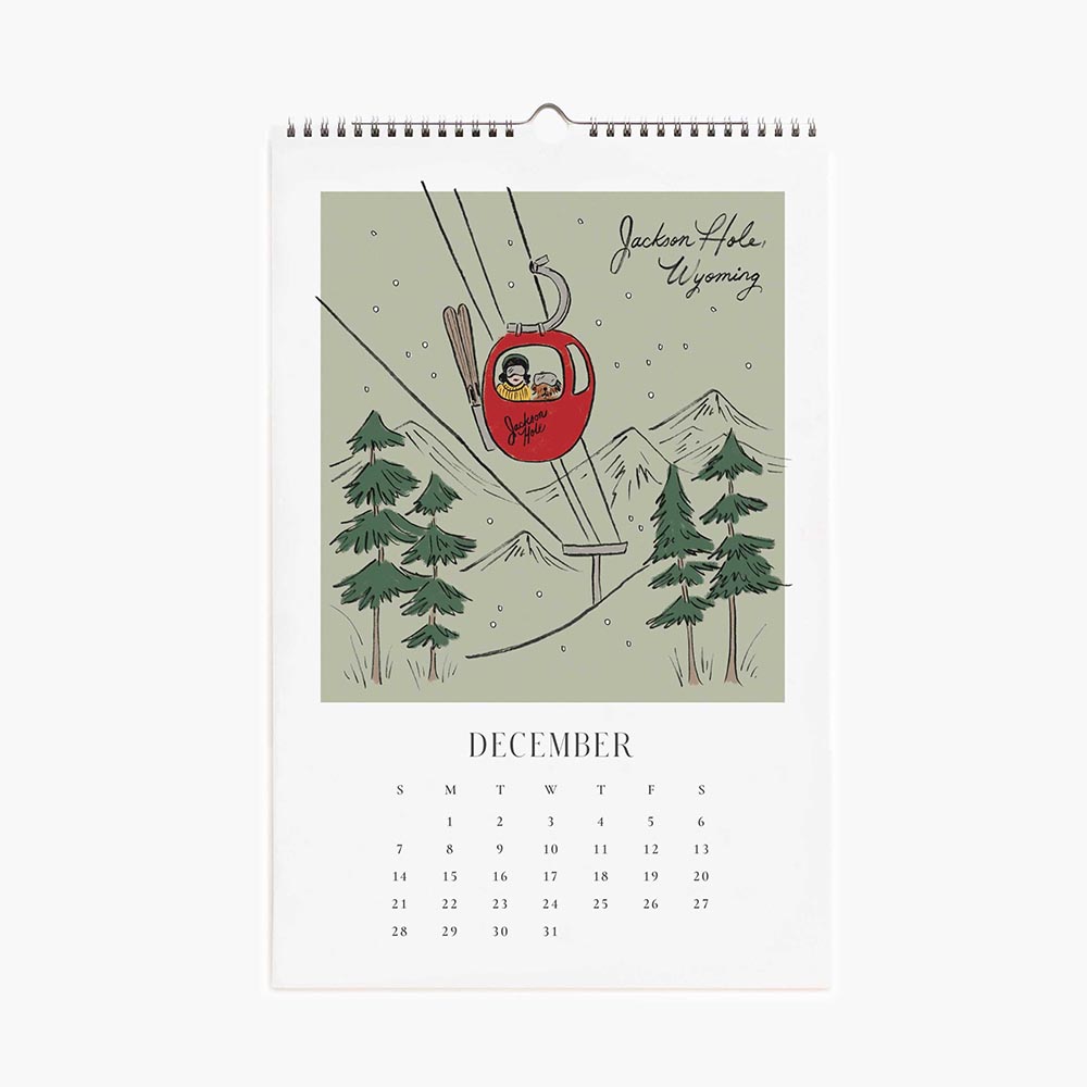 Calendari de paret 2025 Travel Sketchbook - Rifle Paper