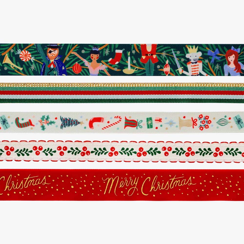 Set 5 bobines de cintes de Nadal Holiday - Rifle Paper