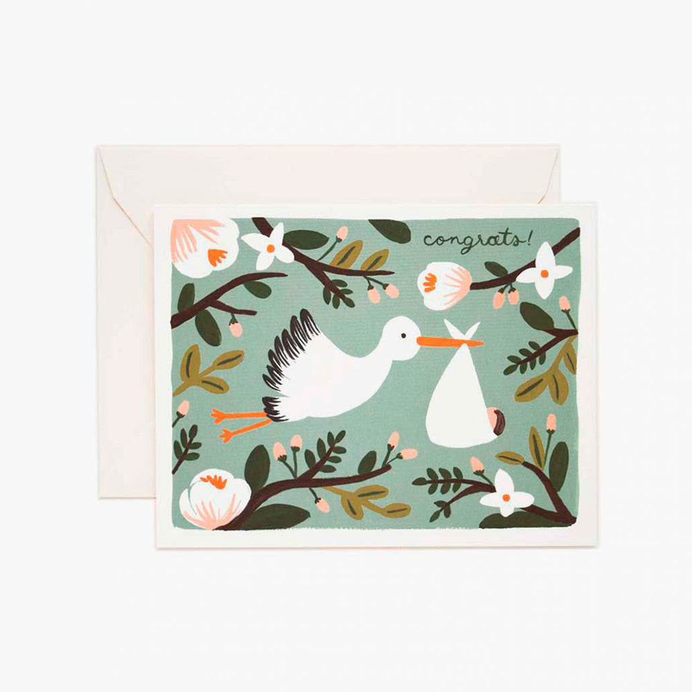 Congrats Stork Card - Rifle Paper