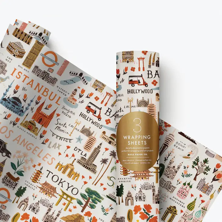 Papel de regalo Bon Voyage - Rifle Paper Co