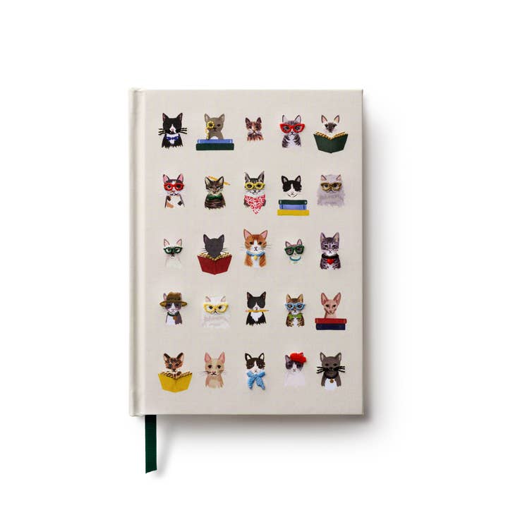 Diario personal bordado Gatos - Rifle Paper