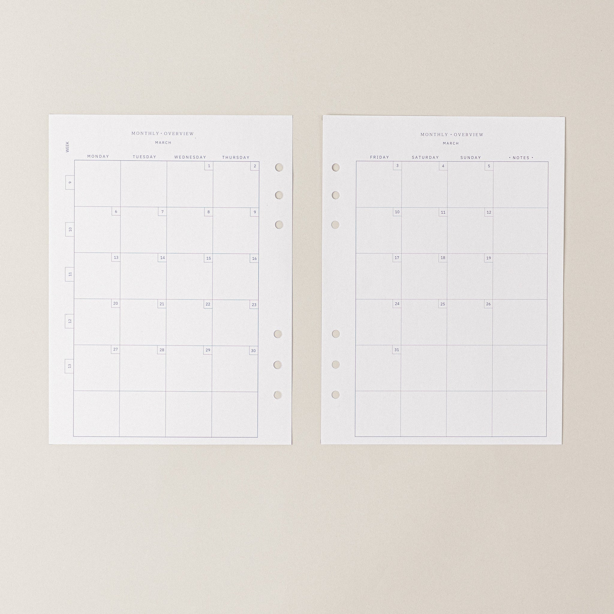 Recambio de papel reciclable con calendario 2022-2023 para tomar notas