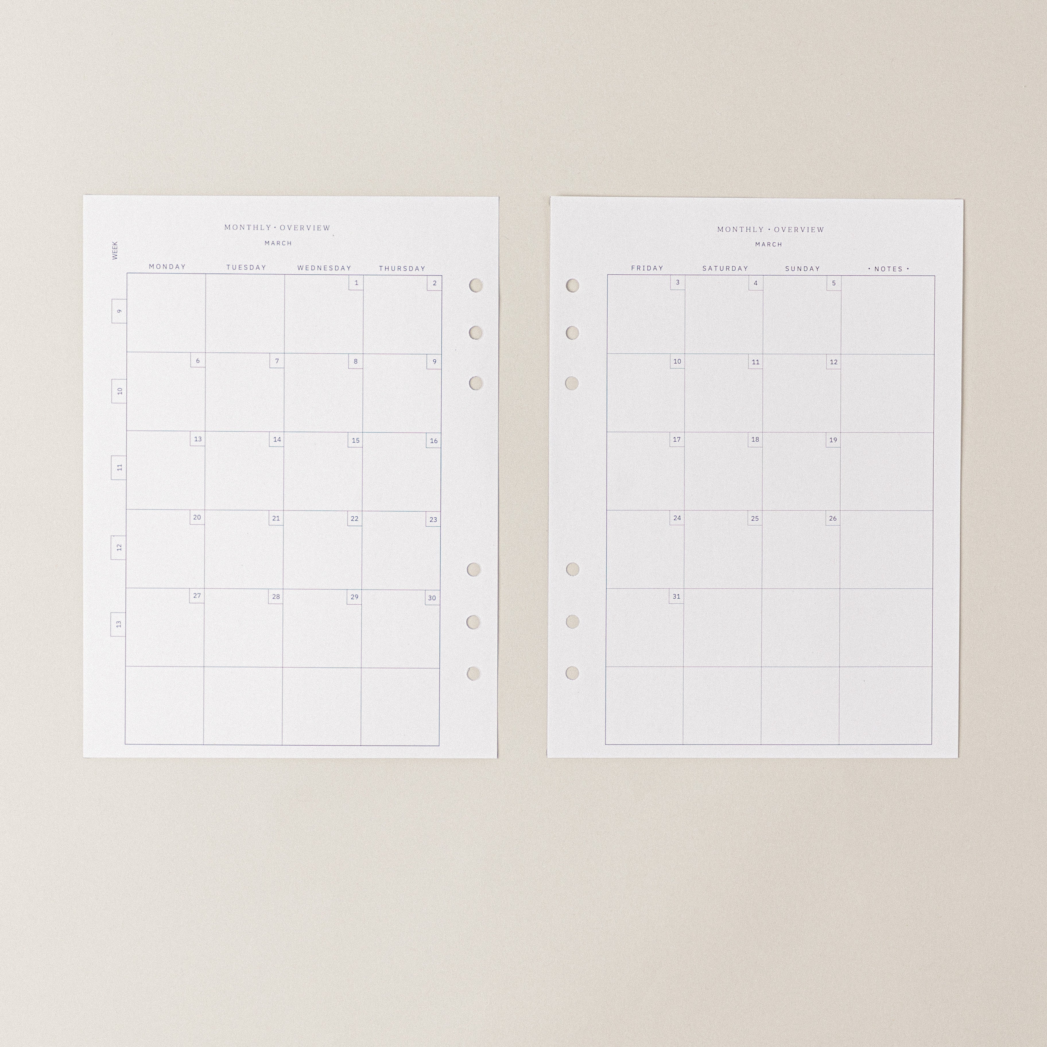 Recambio de papel reciclable con calendario 2022-2023 para tomar notas