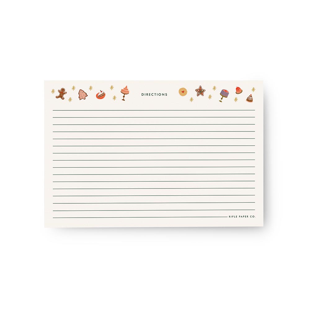 Fichas de Recetas Navidad Nutcracker - Rifle Paper Co.