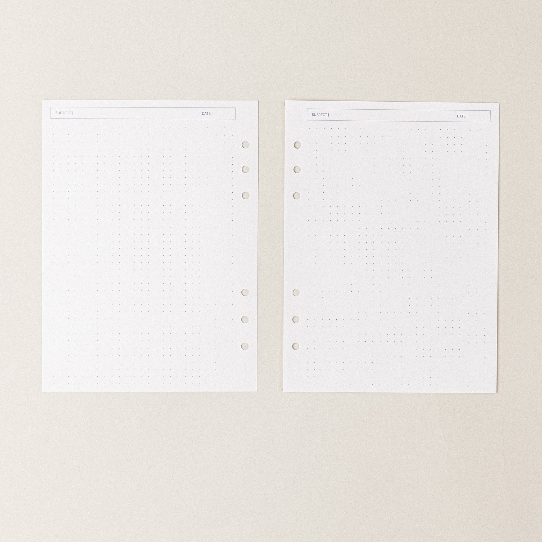 Recambio de papel reciclable con hojas con puntos para proyectos