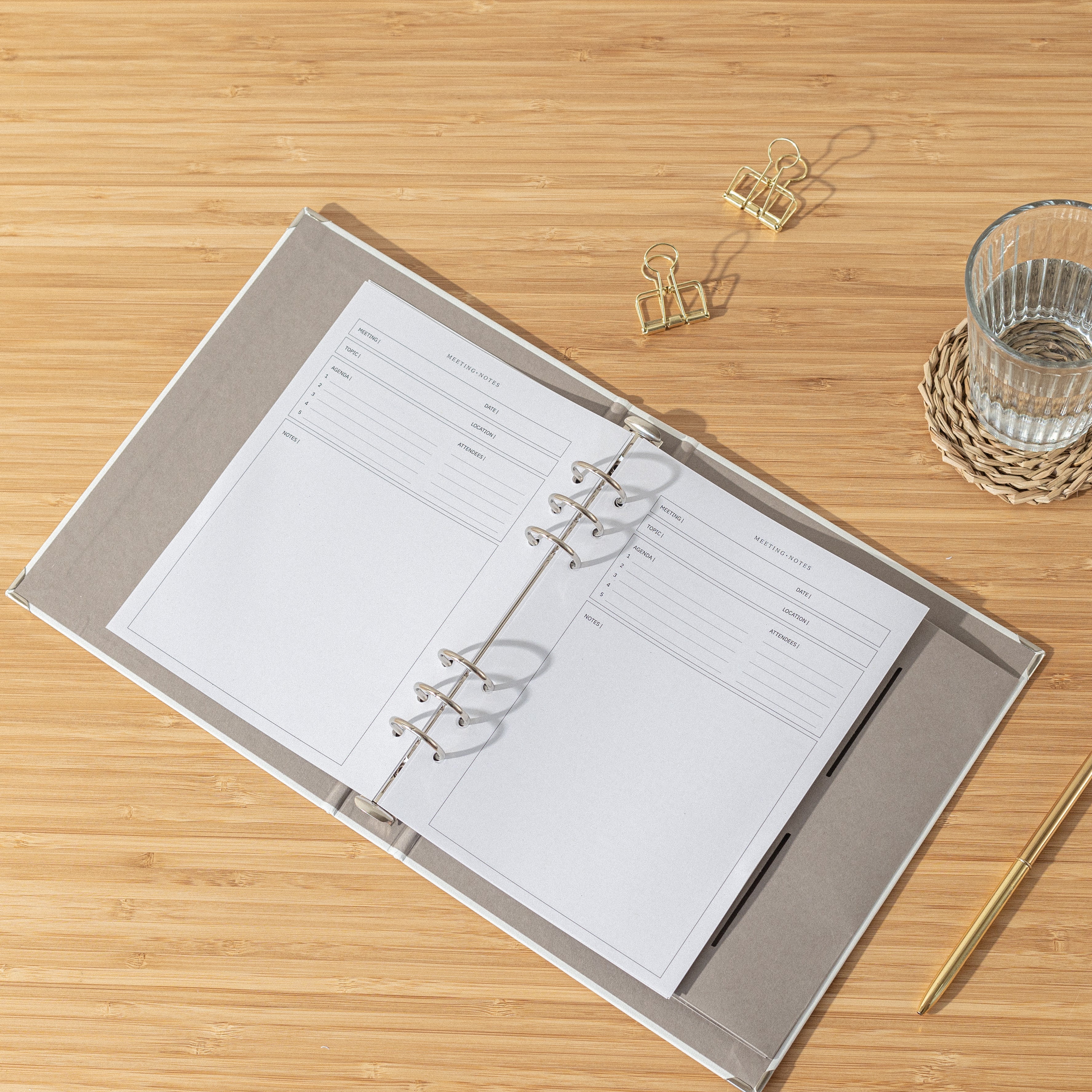 Recambio de papel reciclable para notas de reuniones