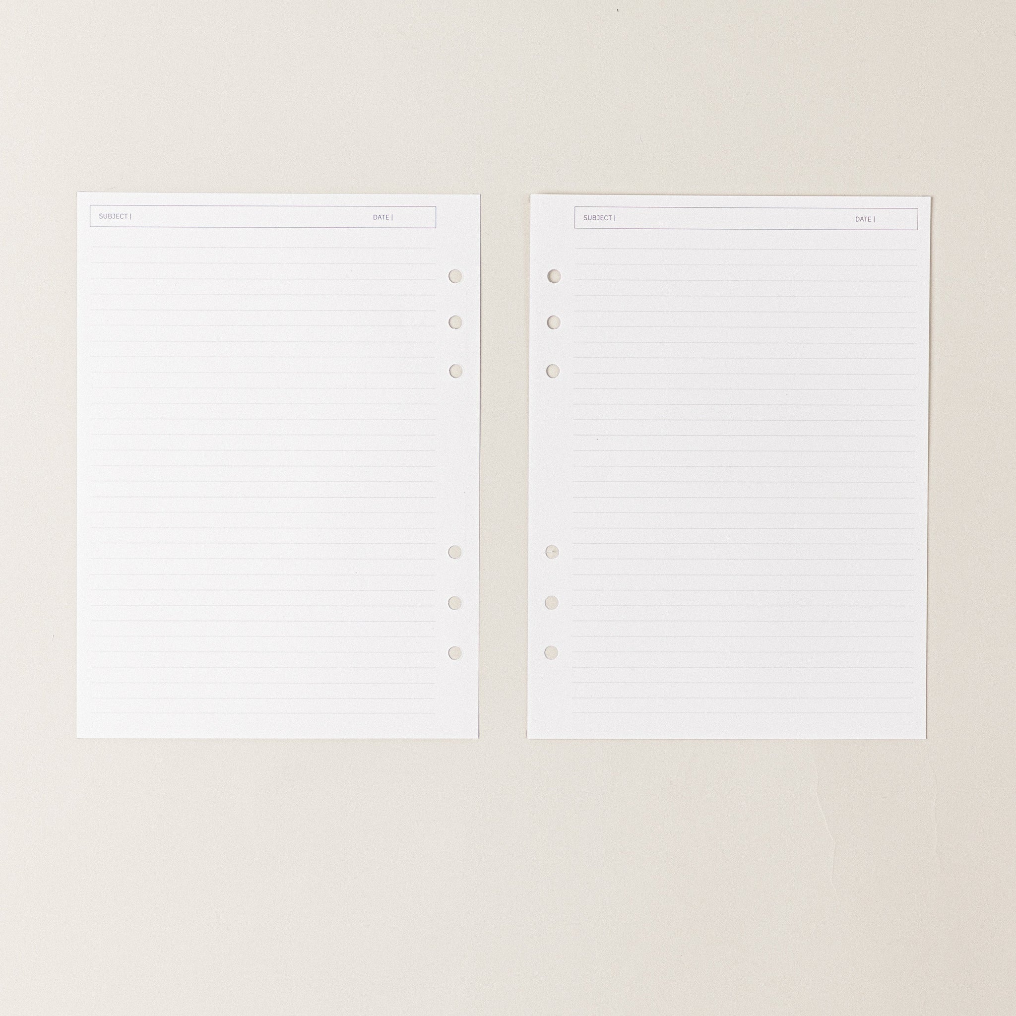 Recambio de papel reciclable con hojas pautadas para tomar notas