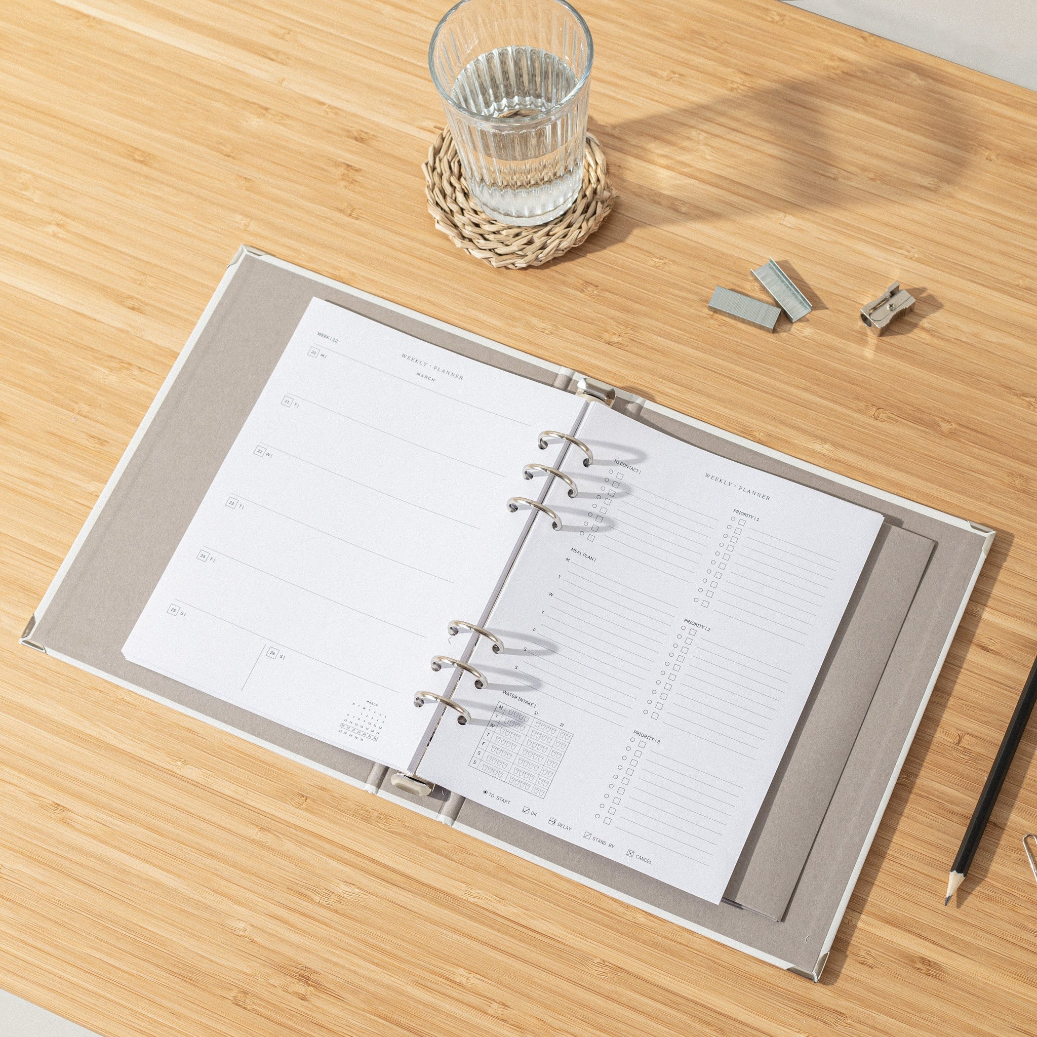 Planificador Semanal 2026 · Recambio agenda anillas