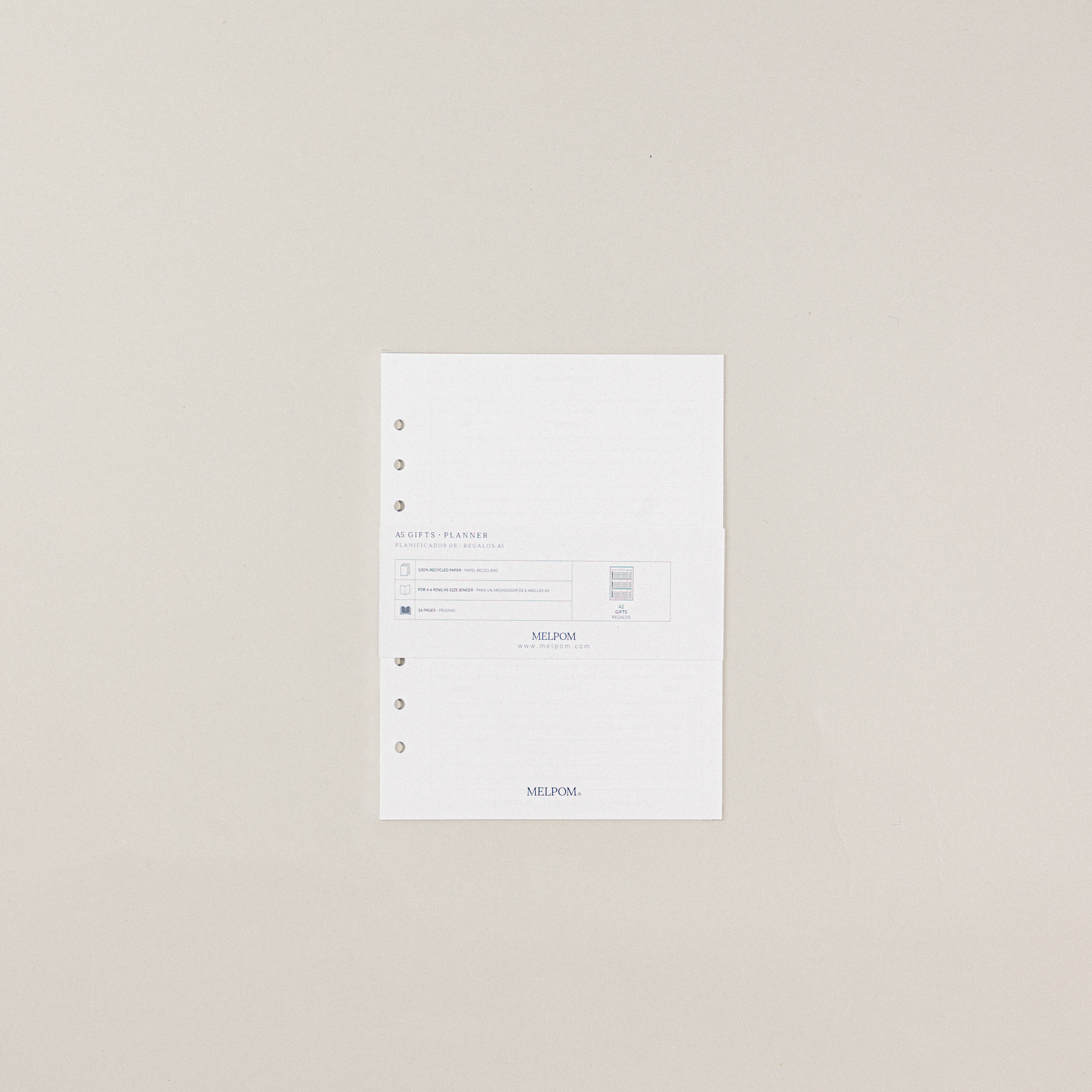 Recambio de papel reciclable para planear regalos pack