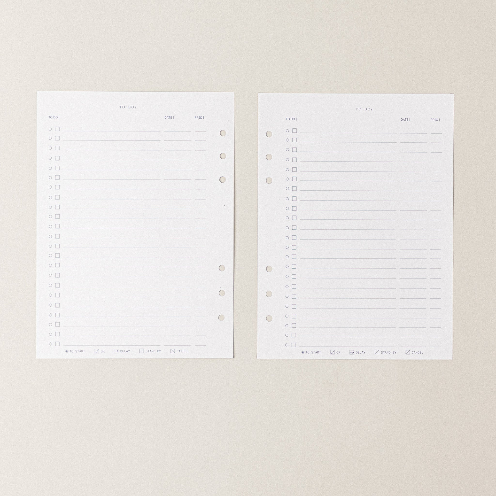 Recambio de papel reciclable con planificador de tareas para organizacion