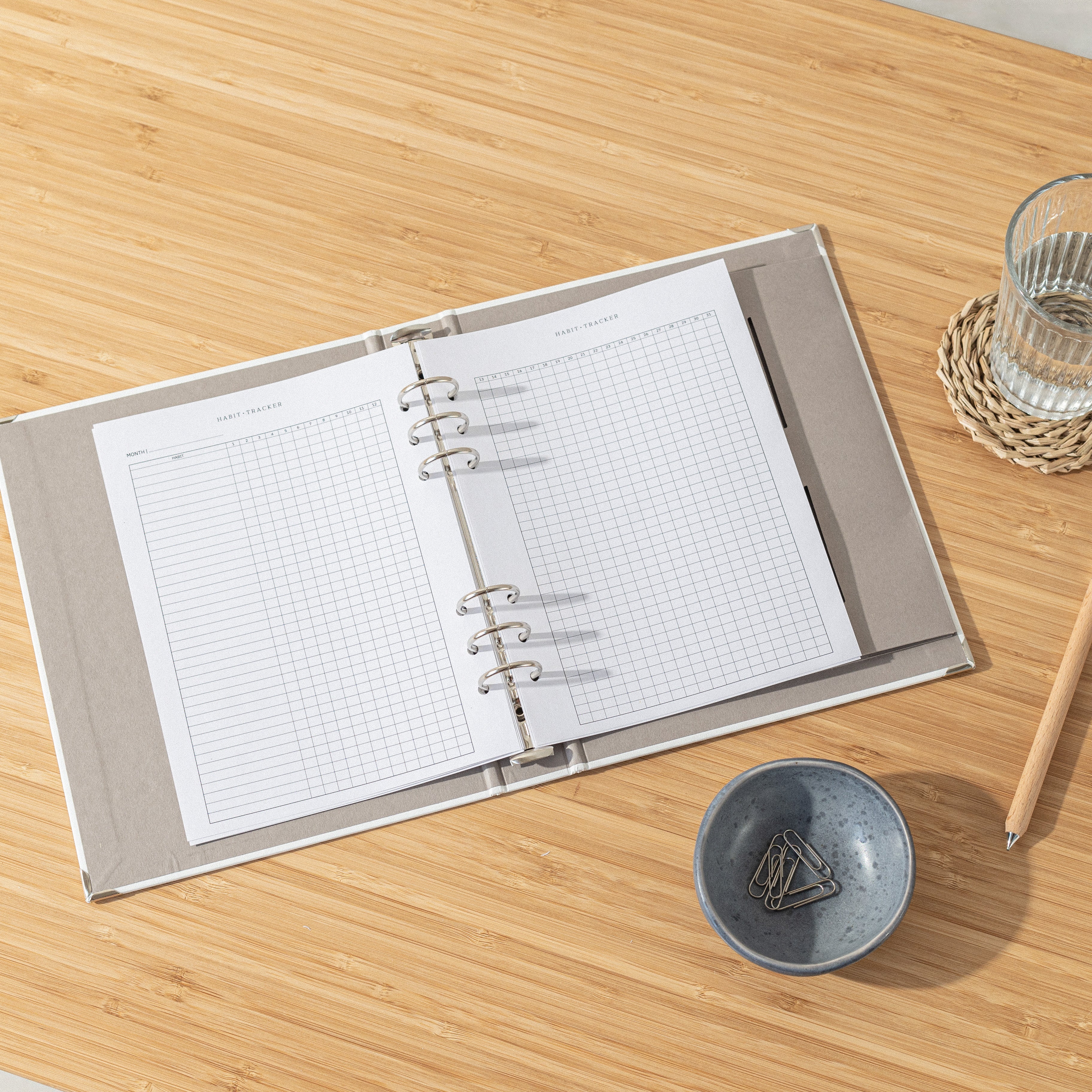 Recambio de papel reciclable con seguimiento de habitos,  habit tracker