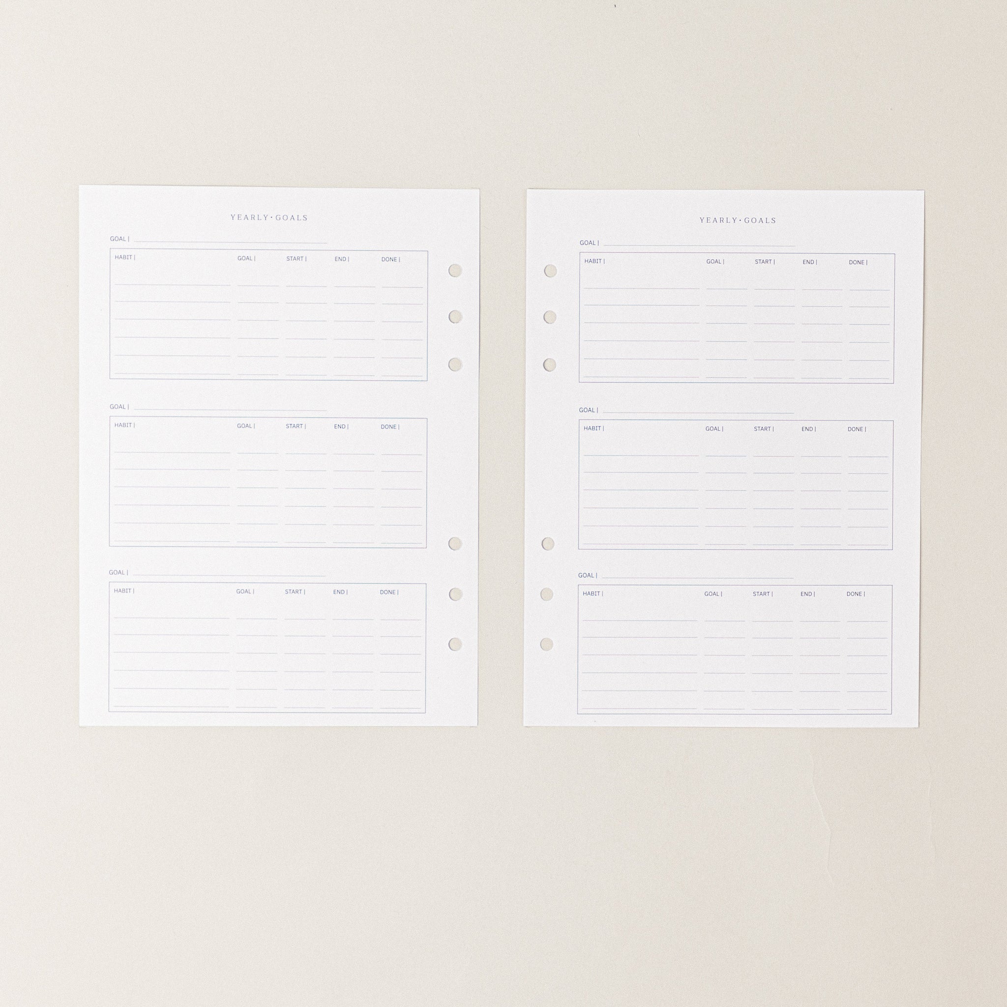 Recambio de papel reciclable con seguimiento de habitos, habit tracker