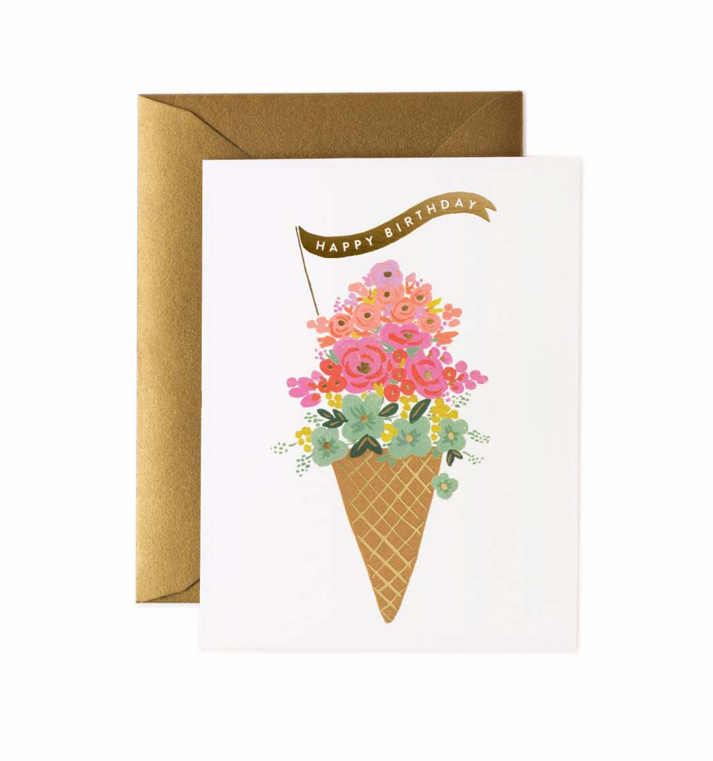 Postal Cumpleaños Ice Cream Birthday Card - Rifle Paper