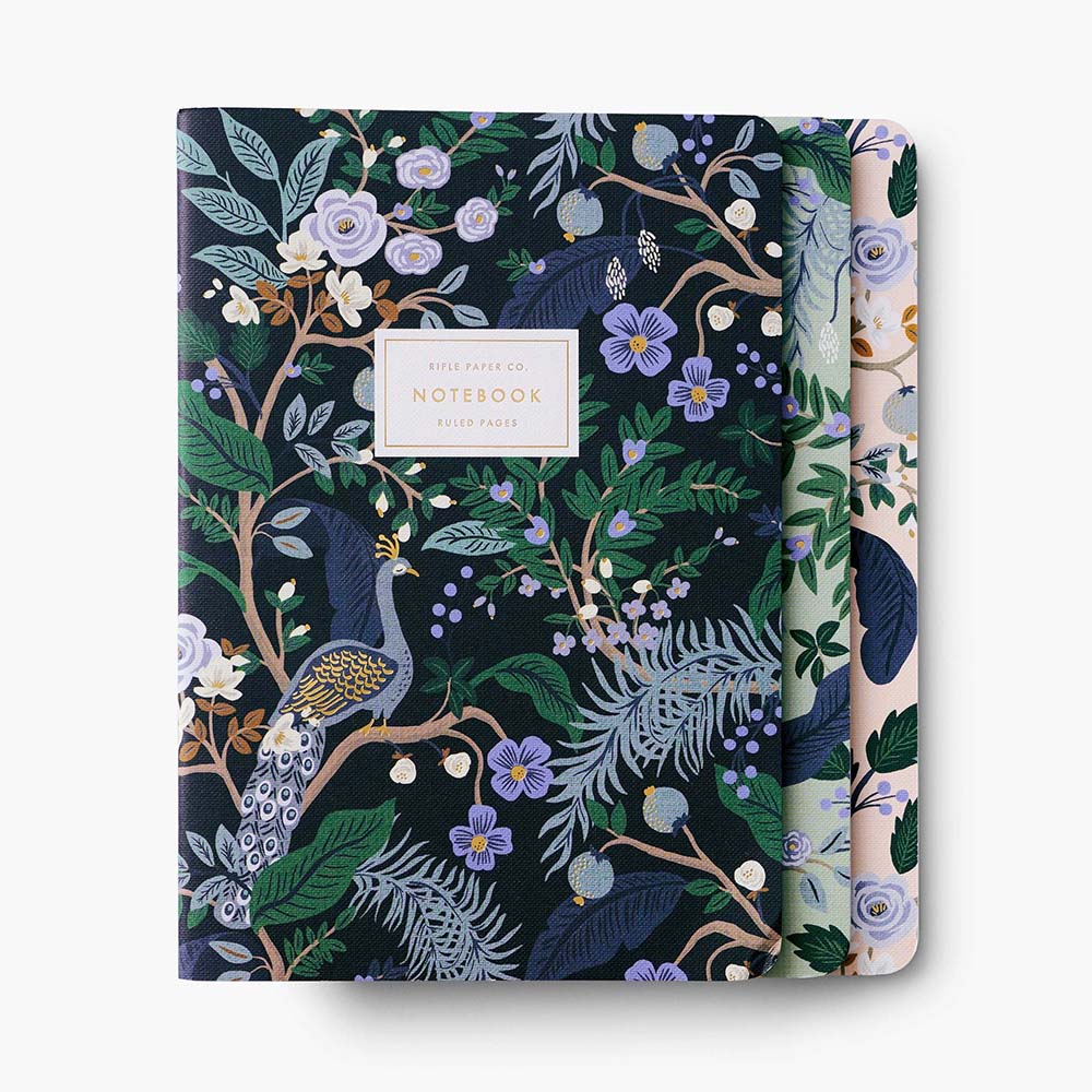 Pack 3 libretas cosidas Peacock - Rifle Paper