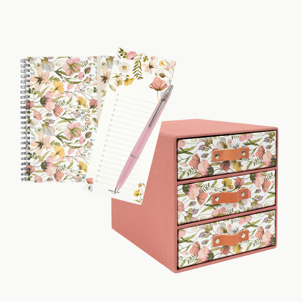 Pack Spring Flowers I Módulo + Agenda + Lista de tareas + Bolígrafo
