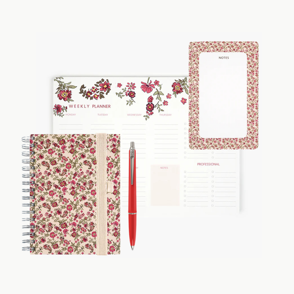 Pack Organización I Libreta + Planificador Semanal + Bloc Notas + Bolígrafo + Portabolígrafos