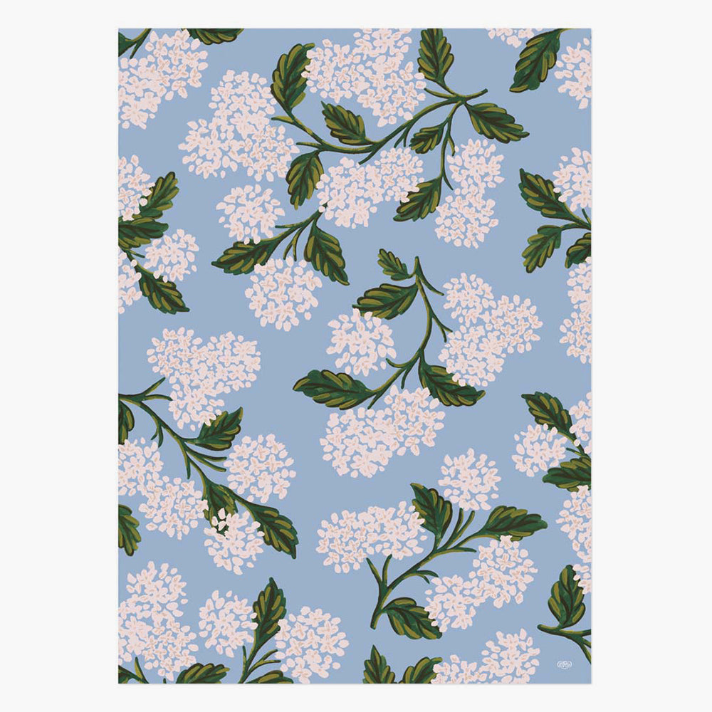 Hydrangea Wrapping Paper (1 sheet) - Rifle Paper