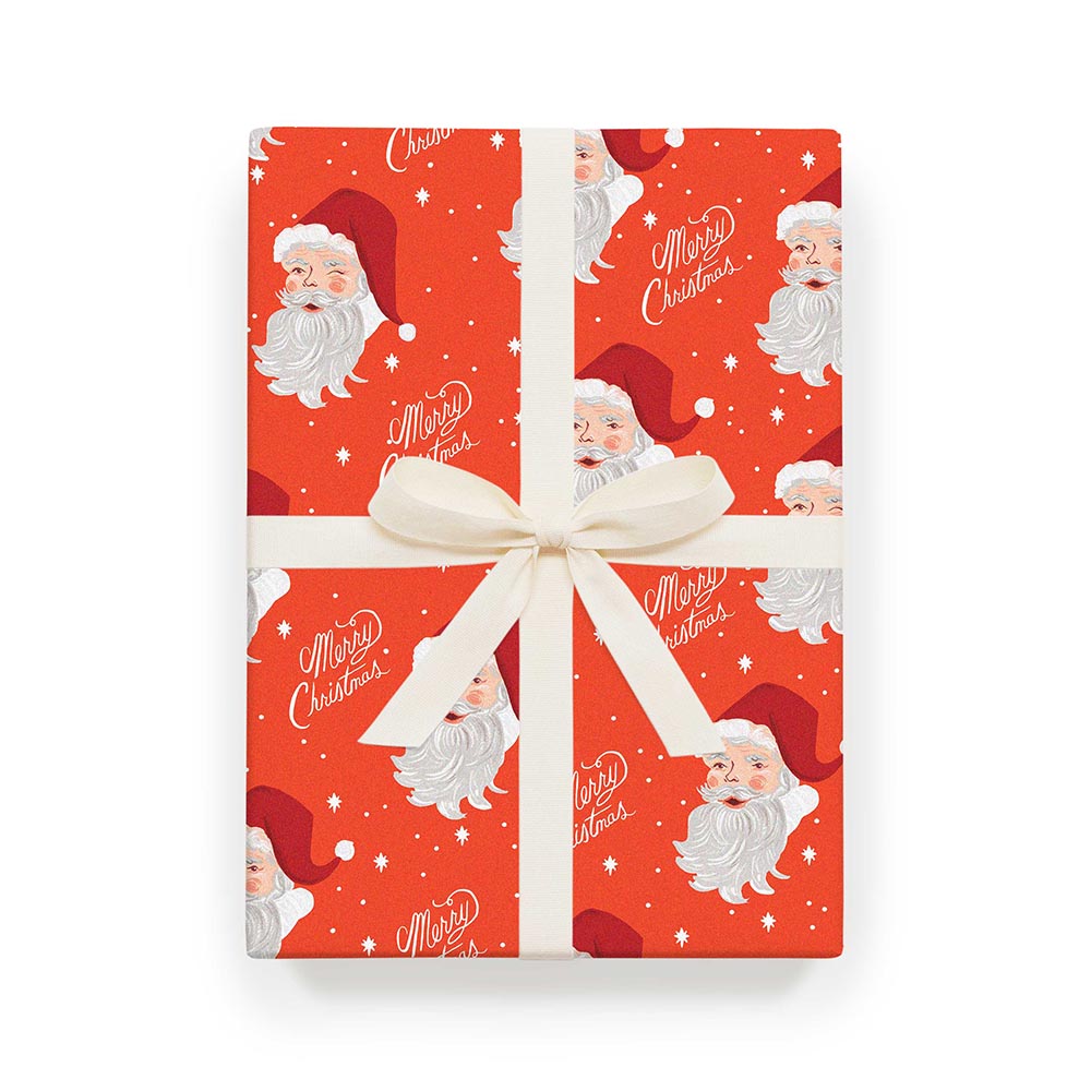 Hojas papel de regalo Navidad Santa - Rifle Paper Co