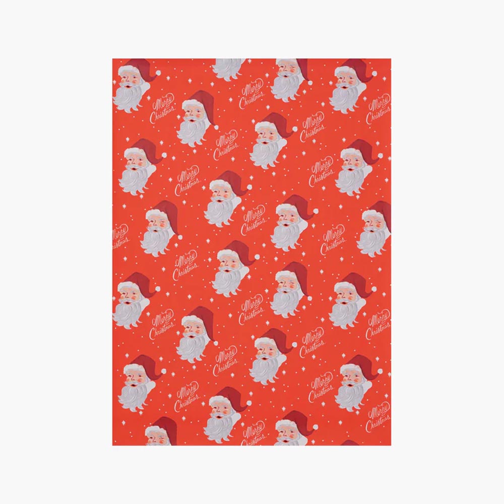 Hojas papel de regalo Navidad Santa - Rifle Paper Co
