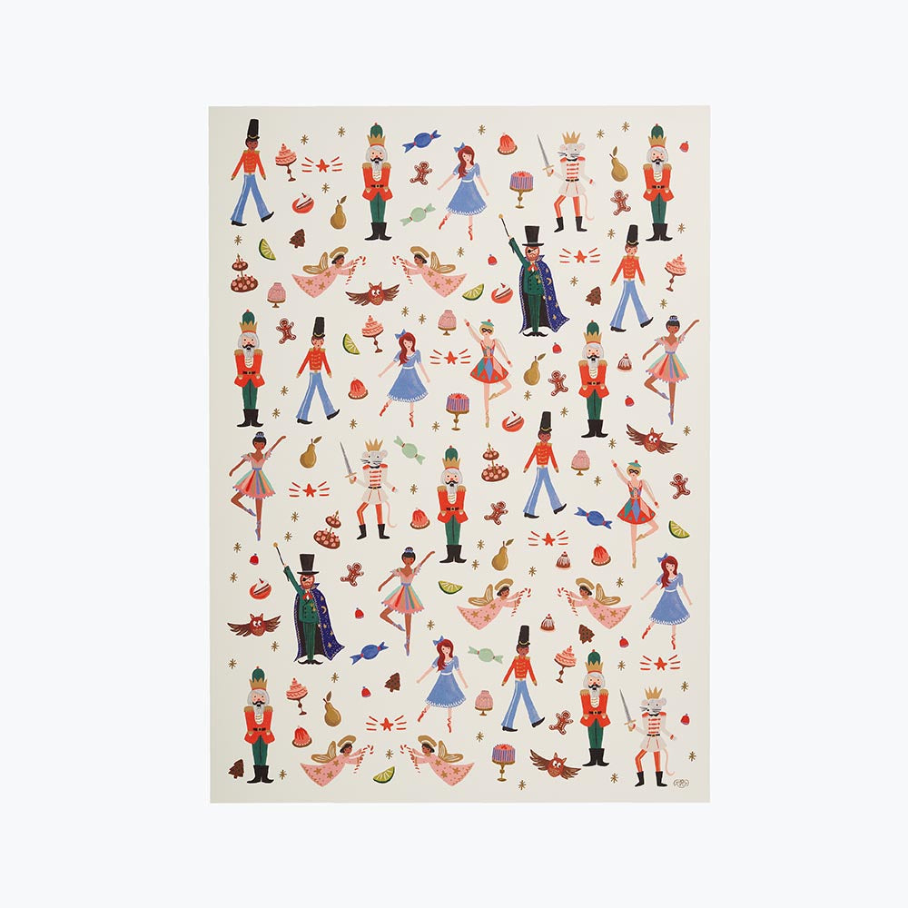 Hojas papel de Regalo Navidad Nutcracker - Rifle Paper Co