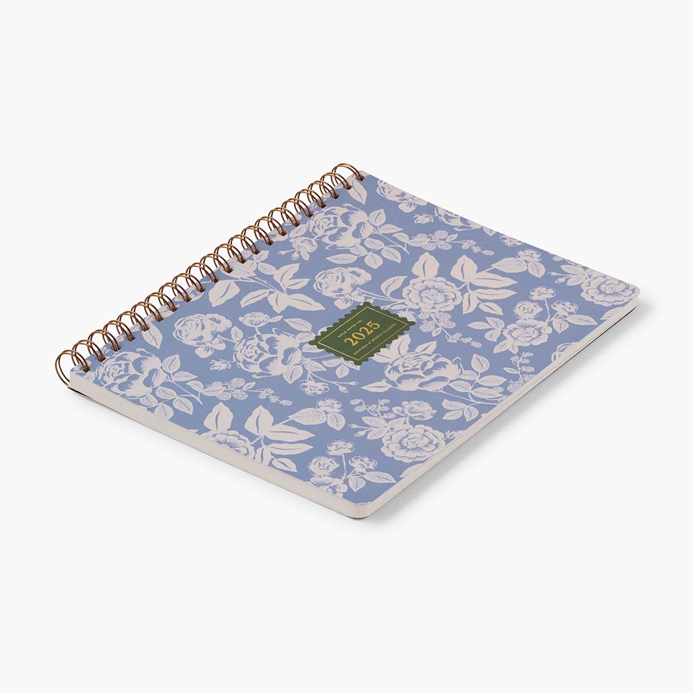 Agenda Planificador 2025 English Rose espiral superior 12 meses - Rifle Paper