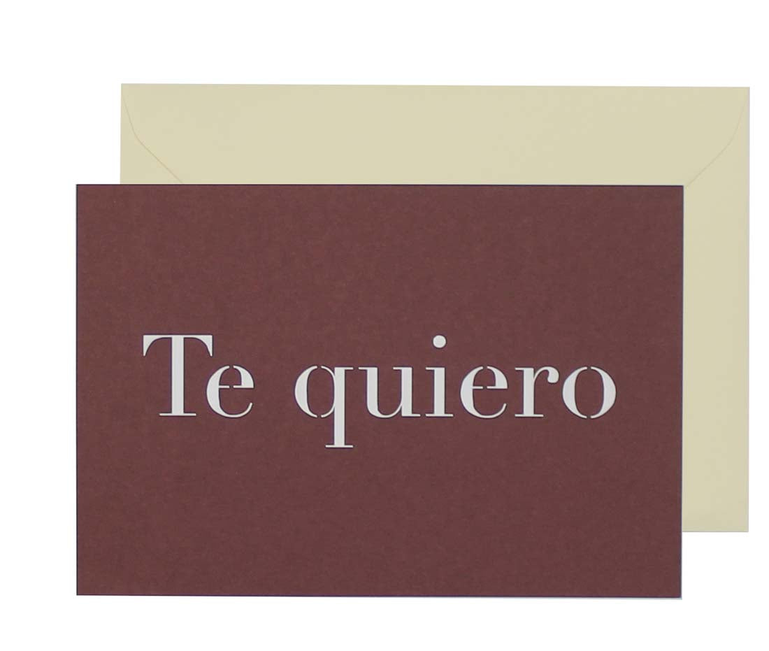 Postal A5 simple Te quiero Láser
