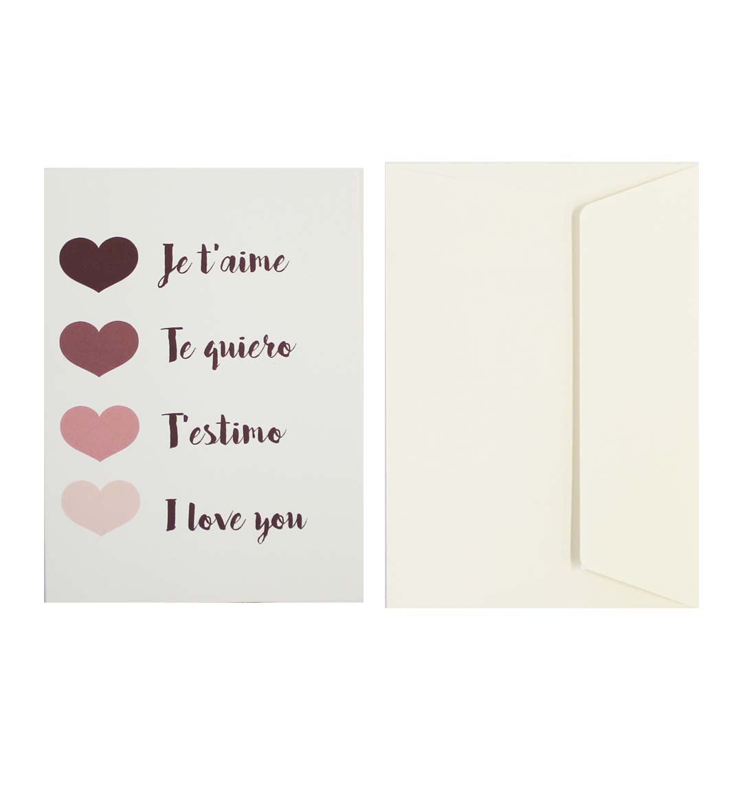 Postal Cor T'estimo idiomes