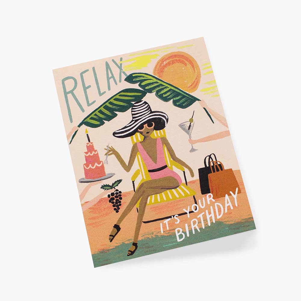 Postal felicitación cumpleaños Relax Birthday Card - Rifle Paper