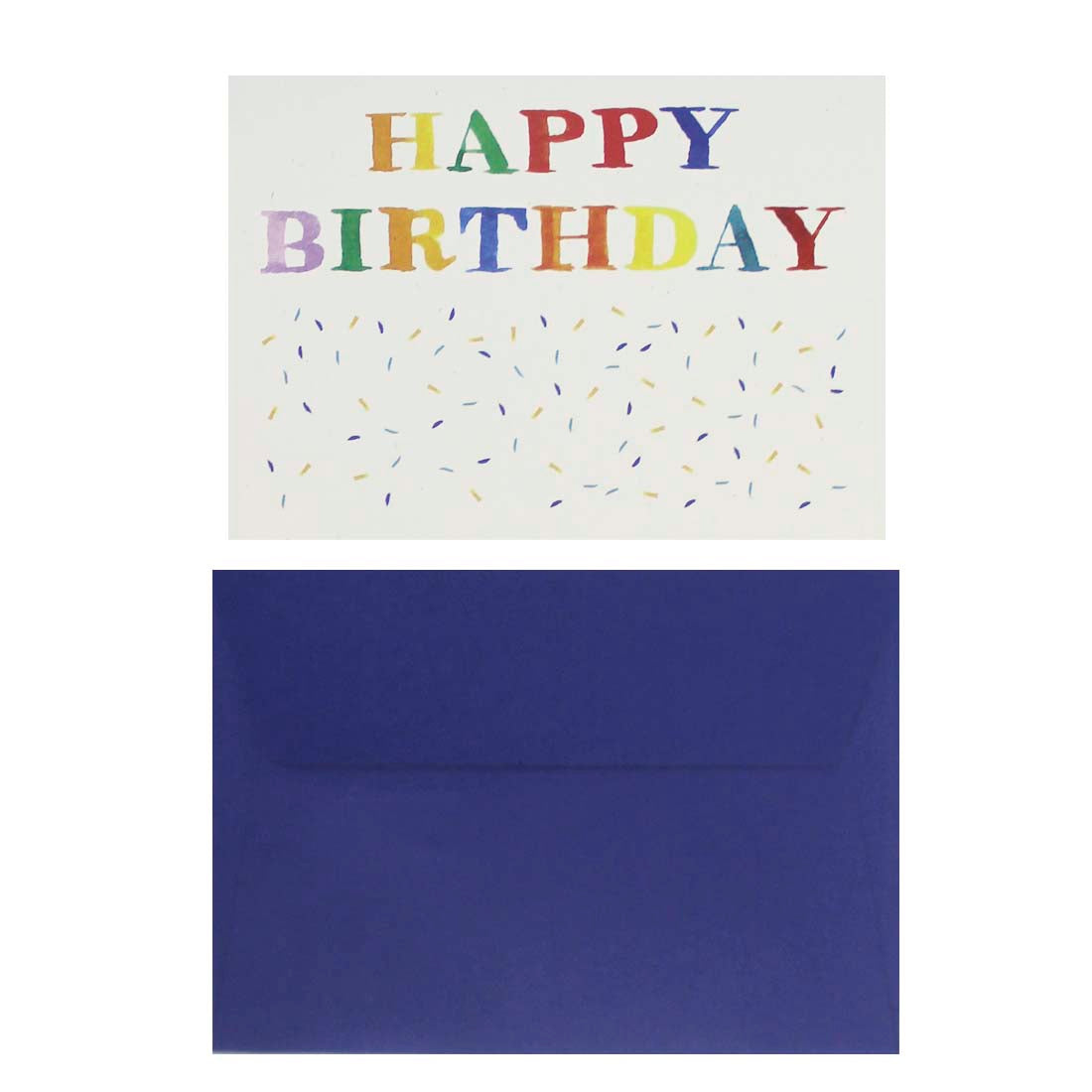 Postal Happy Birthay confetti