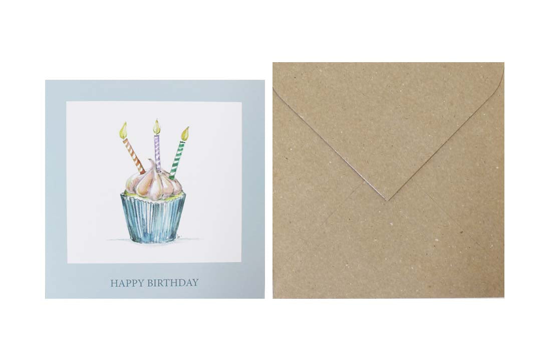 Postal Cupcake Happy Birthday