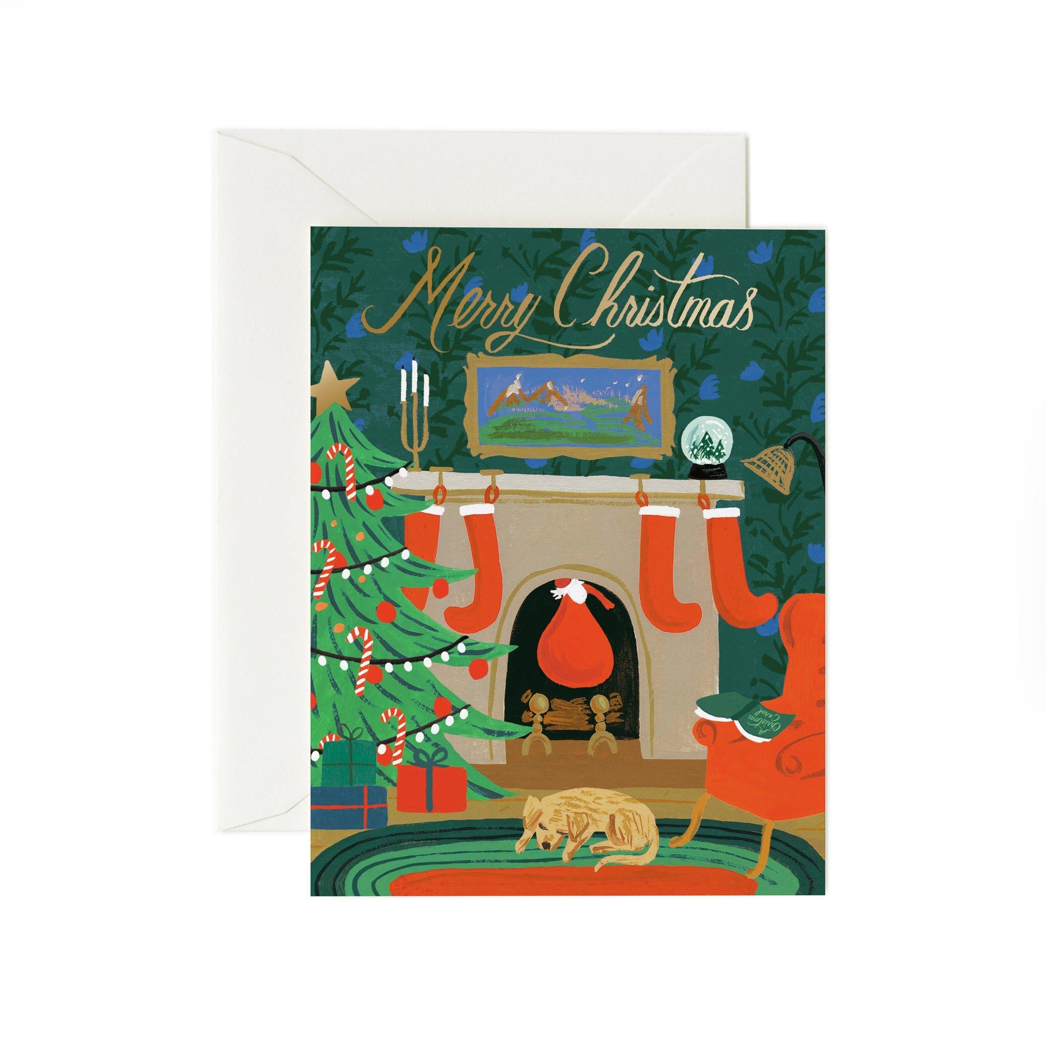 Postal Navidad Christmas Eve Scene Card