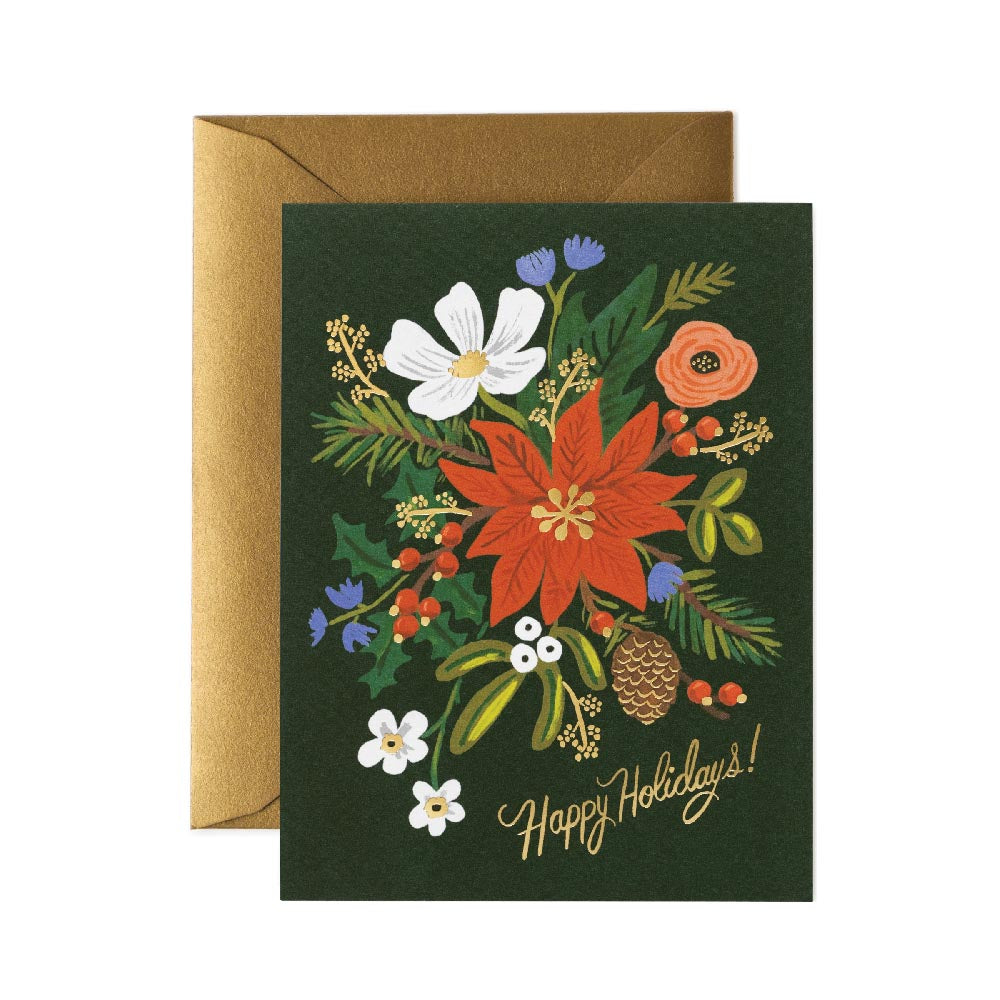 Christmas Holiday Bouquet Postcard