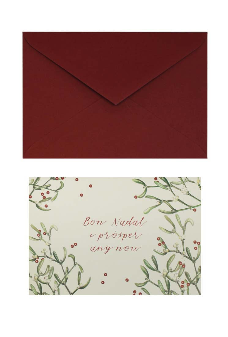 Holly Cat Christmas Card