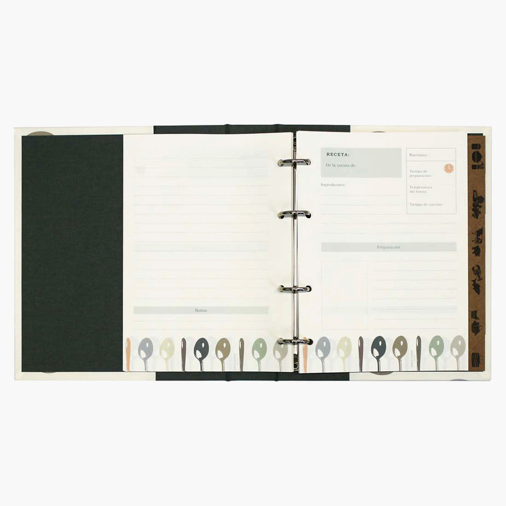 Replacement interior Spanish recipe book Carpesano spoons