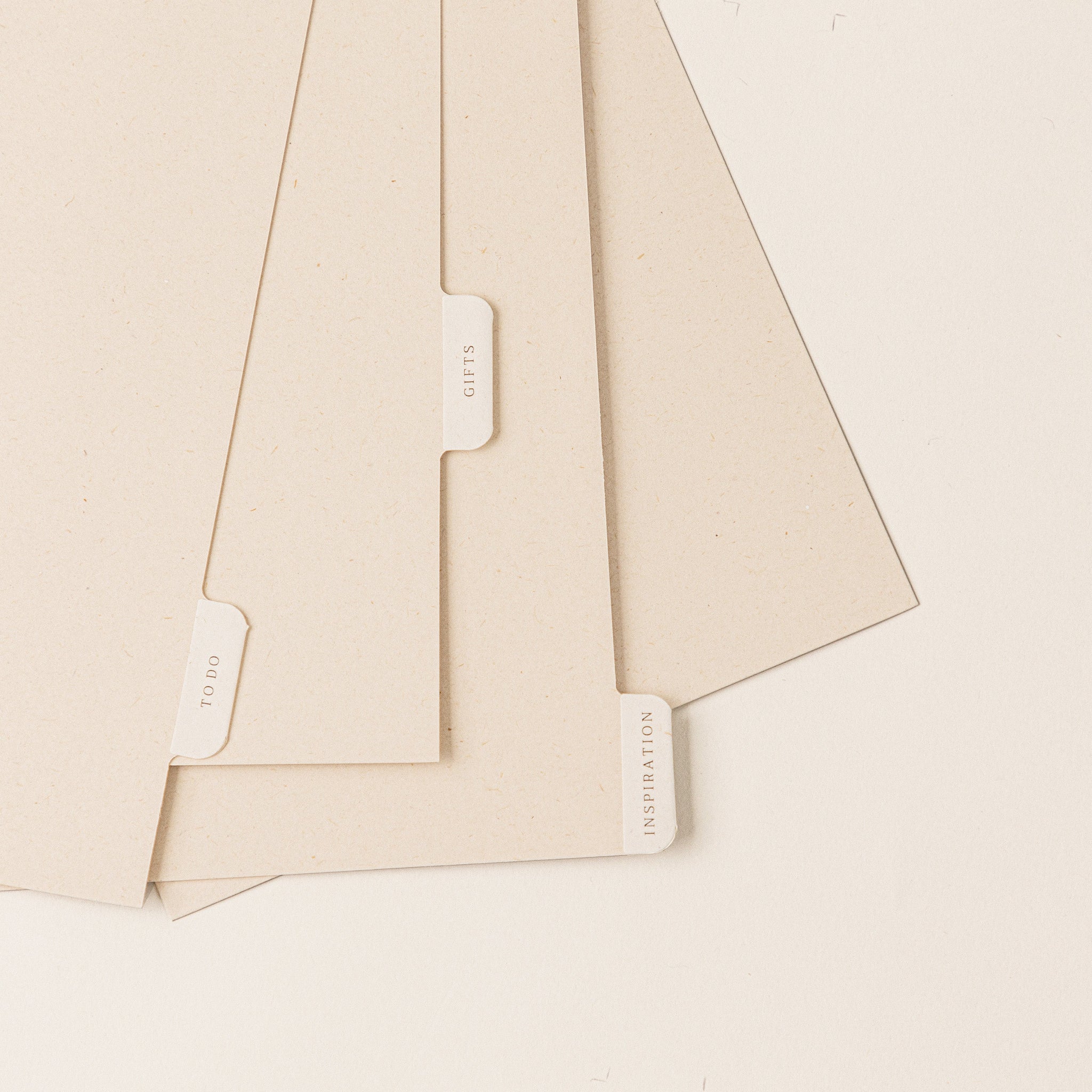 Recambio separadores de papel reciclable para organizacion