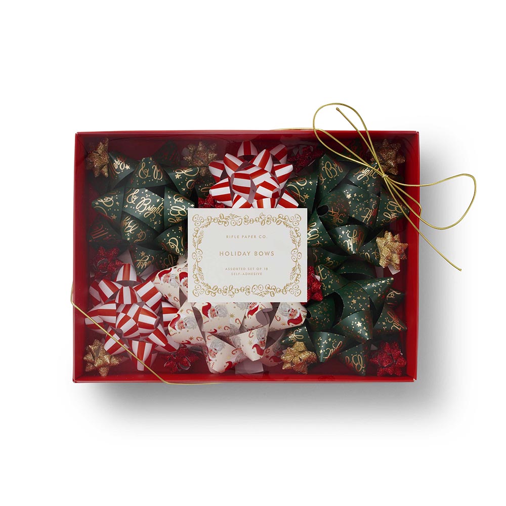 Set 18 llaços il·lustrats de Nadal Holiday - Rifle Paper Co