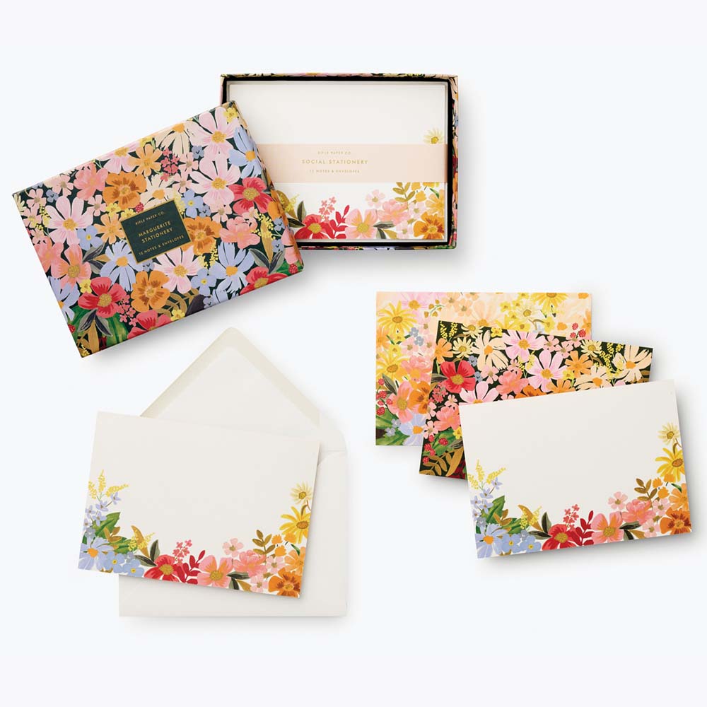 Set de 12 targetes per a notes Marguerite - Rifle Paper co.