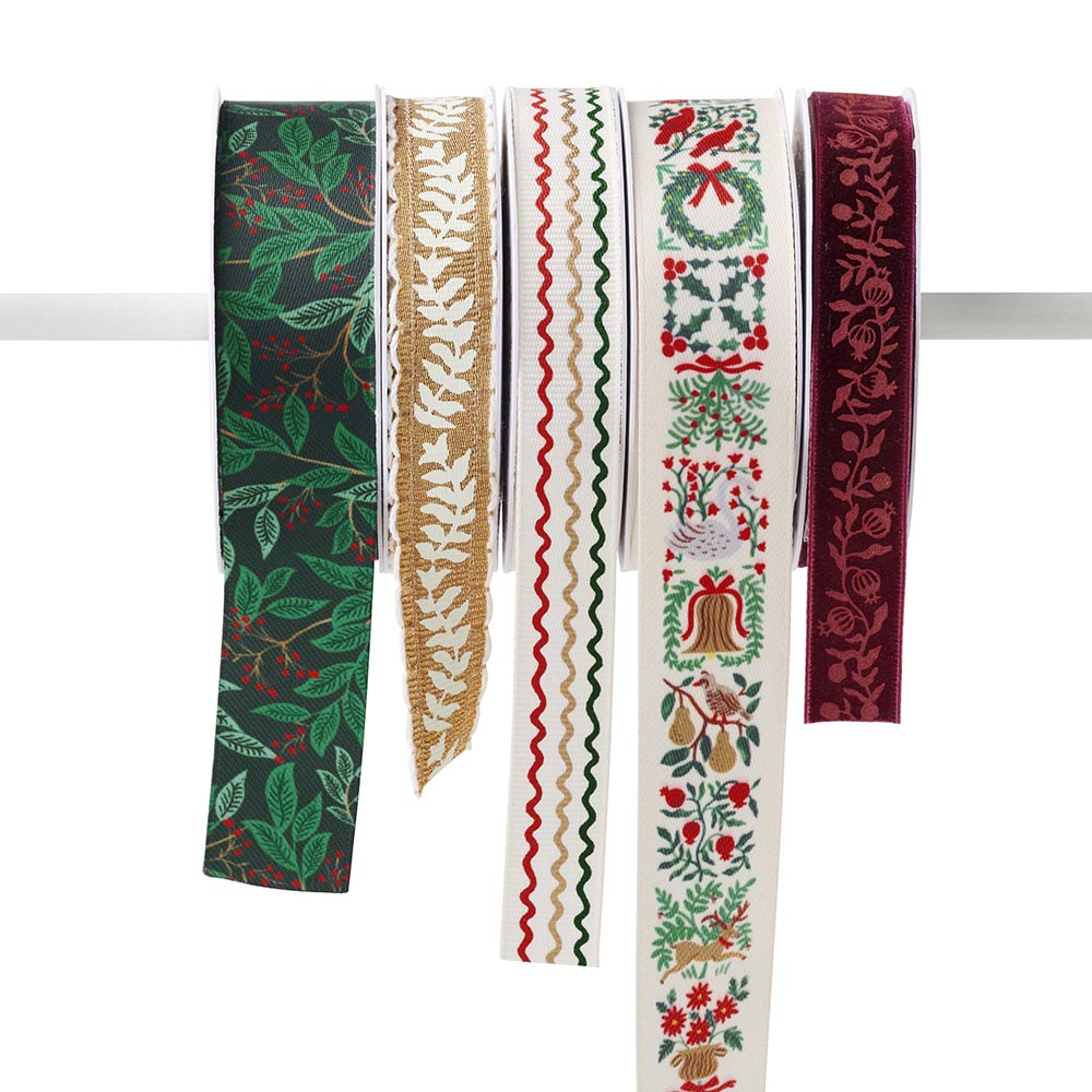 Set 5 bobines de cintes de Nadal Willowberry - Rifle Paper Co