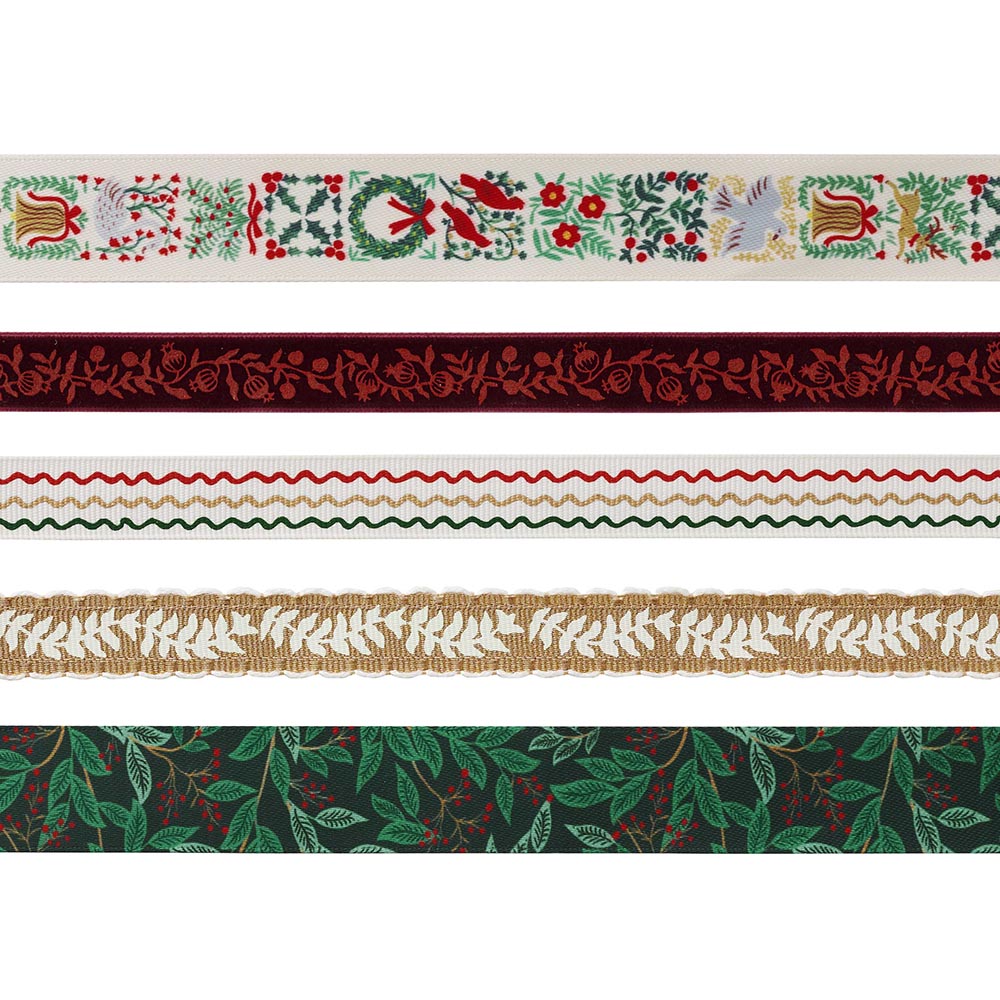 Set 5 bobines de cintes de Nadal Willowberry - Rifle Paper Co