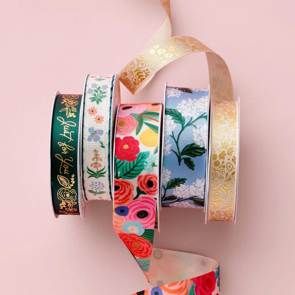 Set of 5 Garden Party Gift Ribbons - Rifle Paper