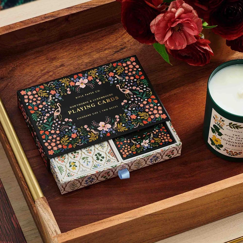Estuche con 2 barajas de cartas Luxembourg - Rifle Paper