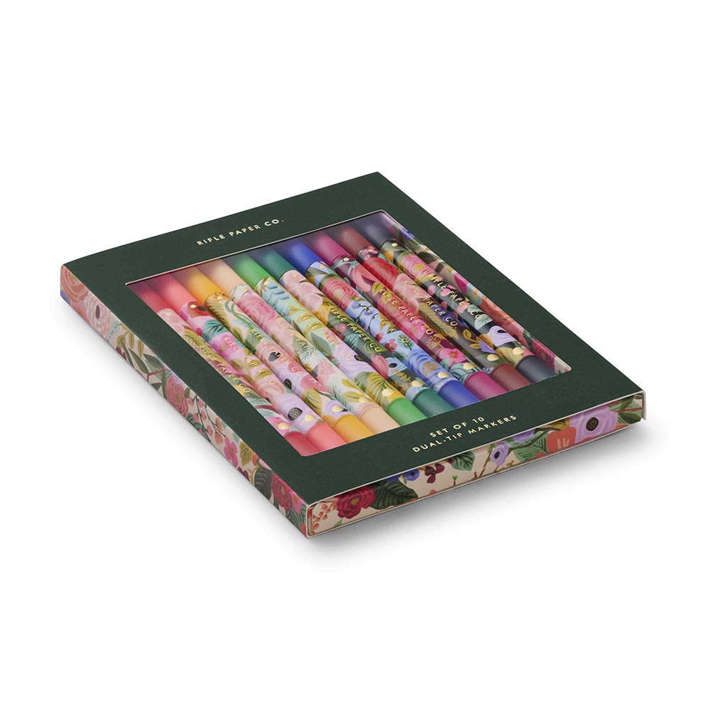 Set de 10 marcadors doble punta Garden Party - Rifle Paper co.