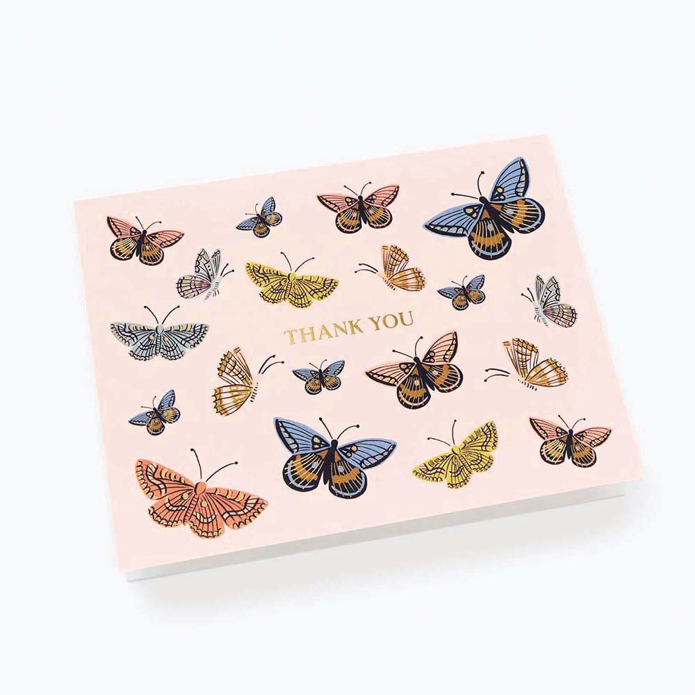 Targeta Postal Agraïment Papallones - Monarch Thank You - Rifle Paper