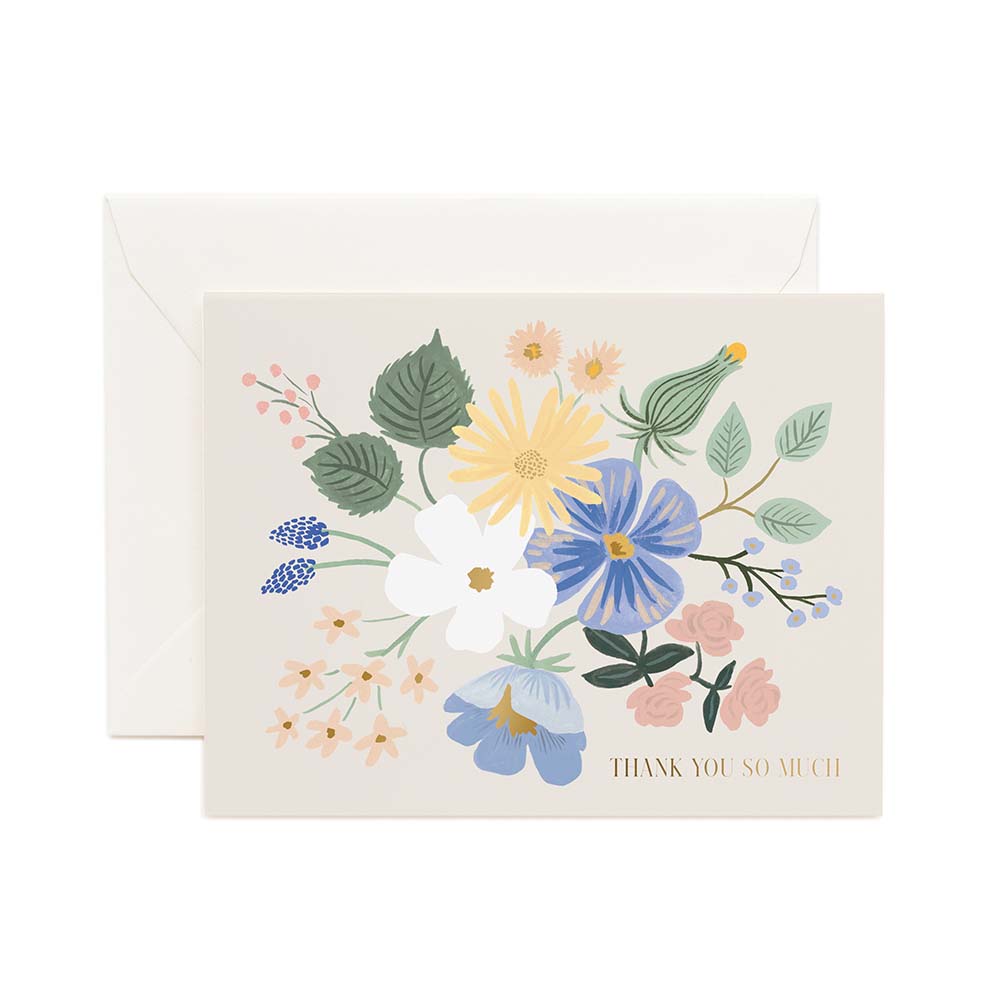Targeta Postal Agraïment Garden Party Blue - Rifle Paper