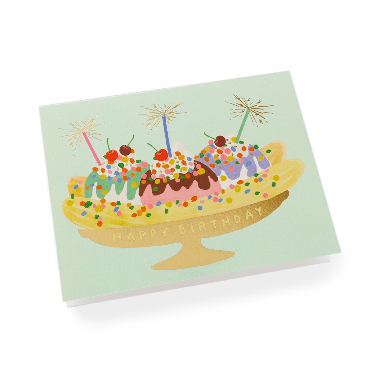 Postal felicitación cumpleaños Banana Split - Rifle Paper
