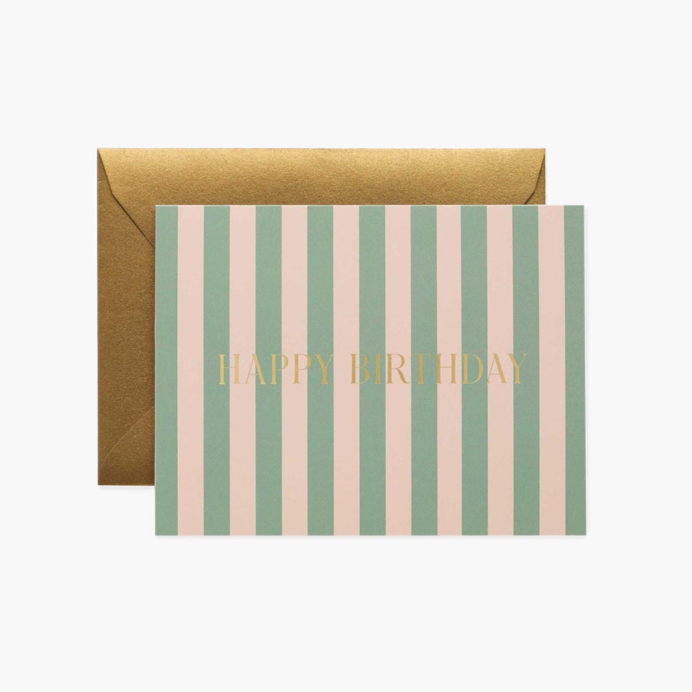 Targeta postal aniversari Cabana Stripe - Rifle Paper Co