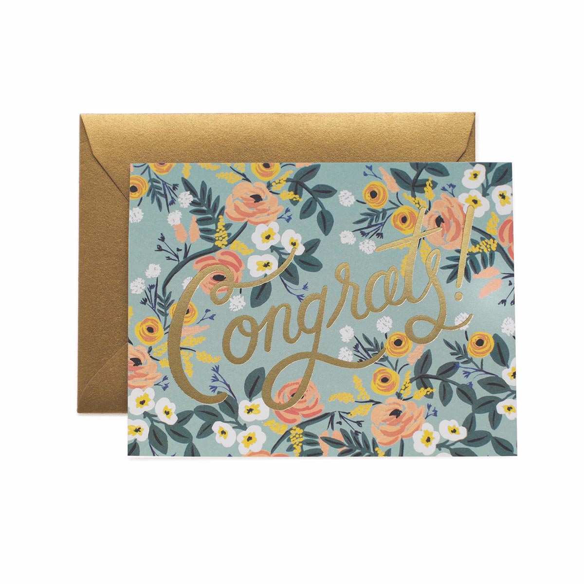 Blue Meadows Congrats Postcard - Rifle Paper